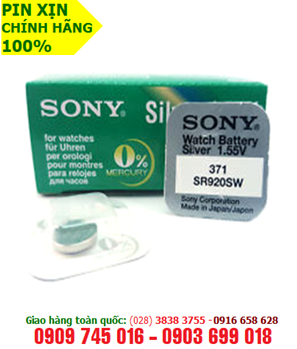 Sony SR920SW-371; Pin đồng hồ 1,55v Sony SR920SW-371 Silver Oxide chính hãng